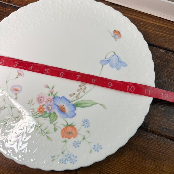 Mikasa Bone China Something Blue Cake Plate & Server Set In Box Narumi Japan - Picture 10 of 12